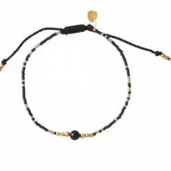 a Beautiful Story Iris rannekoru Black Onyx, gold