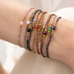 a Beautiful Story Iris rannekoru Black Onyx, gold