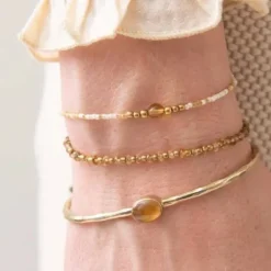 a Beautiful Story Iris rannekoru Citrine, gold