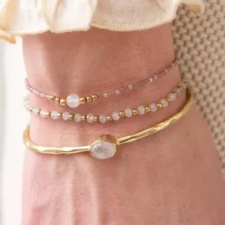 a Beautiful Story Iris rannekoru Rose Quartz, gold