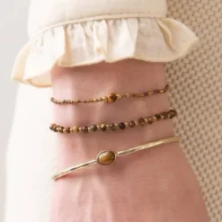 a Beautiful Story Iris rannekoru Tiger Eye, gold