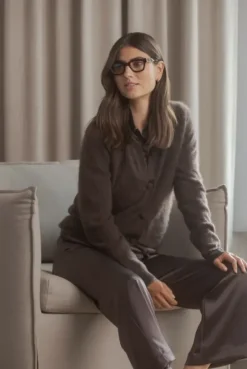 Original Story Karla cashmere neuletakki, dark chocolate