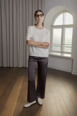 Original Story Karlie* lyhythihainen cashmere neule, cream