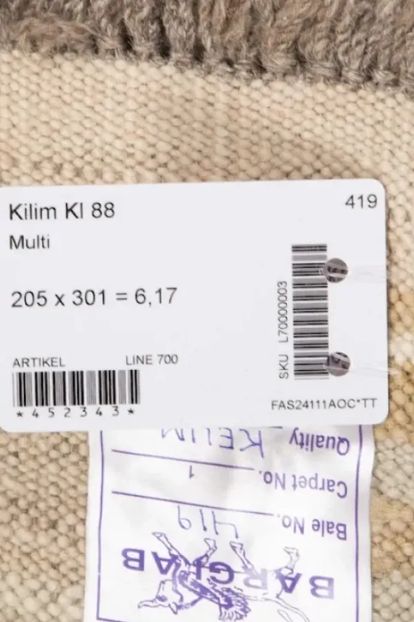 Bargi Kelim matto, KI88 multi #608 / 205x301cm