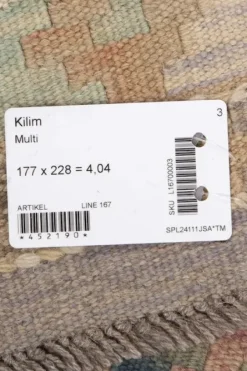 Bargi Kelim matto, multi #601 / 177 x 228 cm