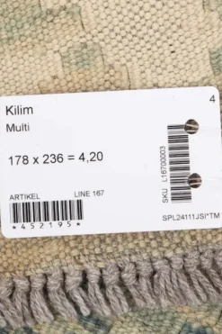 Bargi Kelim matto, multi #600 / 178x236cm