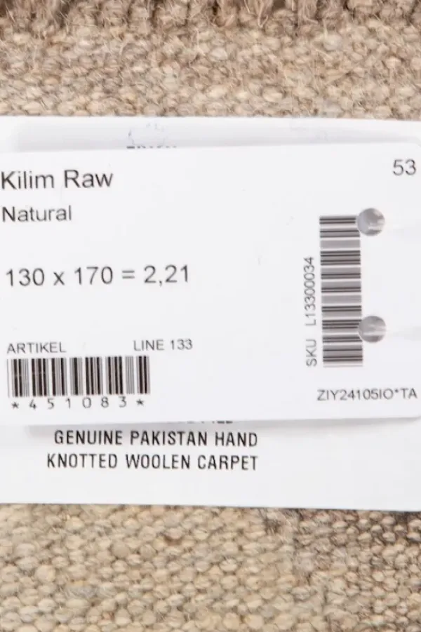 Bargi Kelim matto, natural #611 / 130x170cm