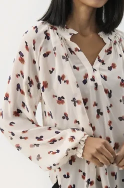 Part Two Kelsia paita, multi mini blurred flower