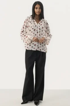 Part Two Kelsia paita, multi mini blurred flower