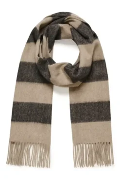 Part Two Kitha huivi villaa, black stripe