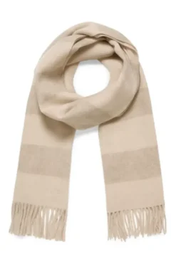 Part Two Kitha huivi villaa, travertine stripe