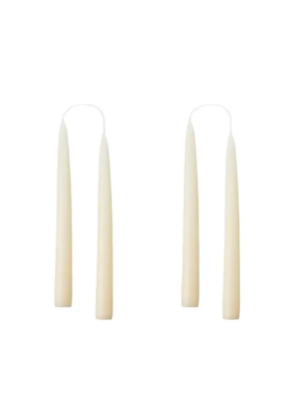 Kunstindustrien Kruunukynttilä lyhyt 20 cm, luonnonvalkoinen*