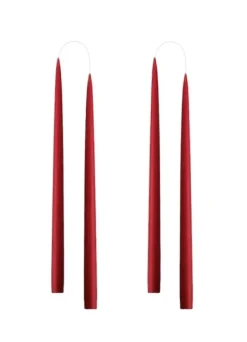 Kunstindustrien Kruunukynttilä pitkä 35cm, tummanpunainen