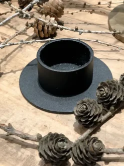 Kunstindustrien The Circle kynttilänjalka 5 cm, musta