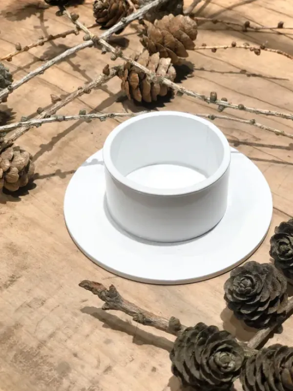 Kunstindustrien The Circle kynttilänjalka 7 cm, valkoinen