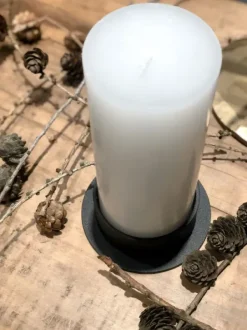 Kunstindustrien The Circle kynttilänjalka 7 cm, valkoinen