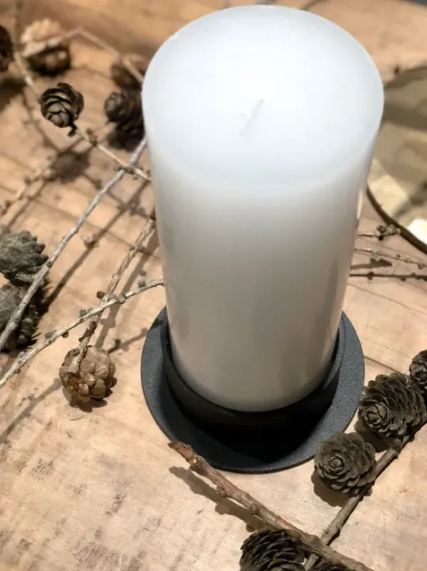 Kunstindustrien The Circle kynttilänjalka 7 cm, valkoinen