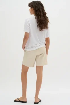 My Essential Wardrobe Lisa t-paita pellavaa, bright white