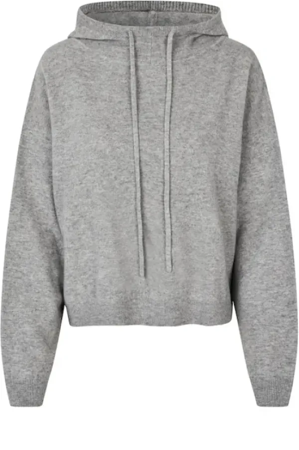 Second Female Lounge Knit huppari, grey melange