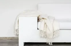 Stackelbergs Luxury Kid Mohair torkkupeitto, White