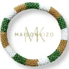 MAISON KIZO - Nepali Green, Gold, White Bracelet B170