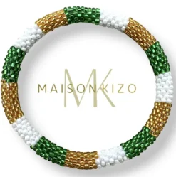 MAISON KIZO - Nepali Green, Gold, White Bracelet B170