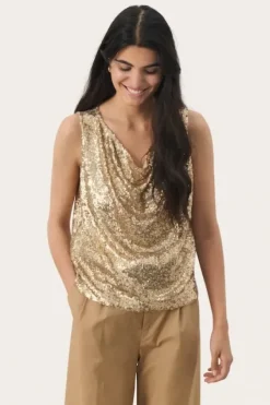 Part Two Malikka toppi, gold