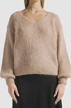 Americandreams Milana alpakkaneule, medium brown