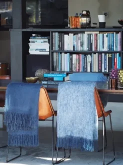 Stackelbergs Mohair torkkupeitto, Denim Blue