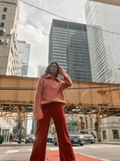 Mos Mosh - Dara Corduroy Pant long, garnet