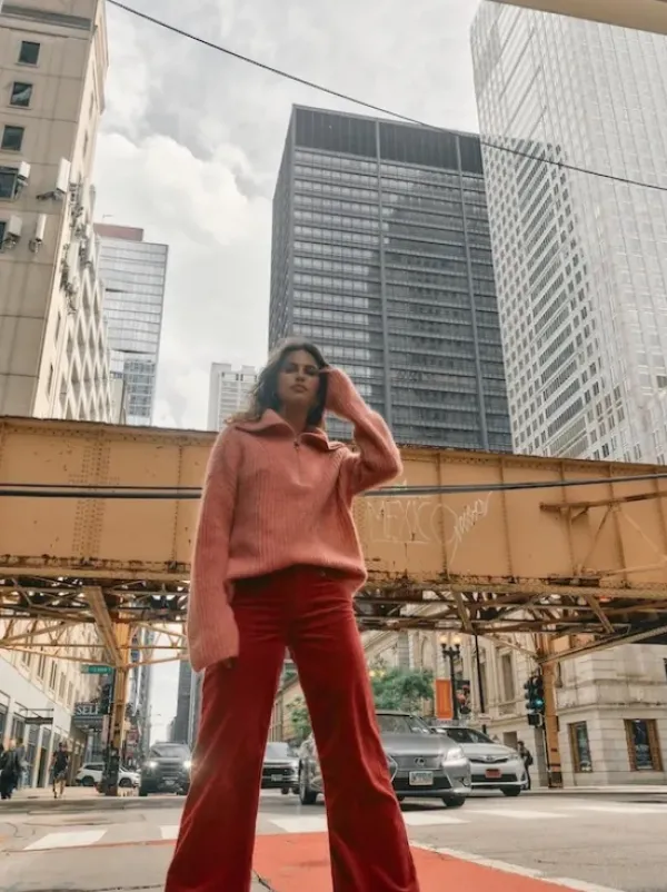 Mos Mosh - Dara Corduroy Pant long, garnet