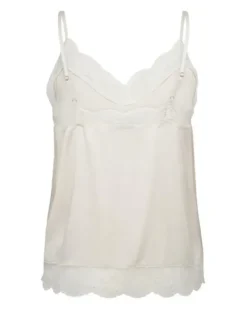 Mos Mosh - Ditte Silk Lace Singlet, ecru