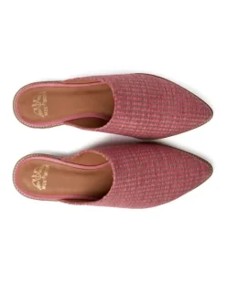 Mos Mosh - Doha Raffia Flat pistokkaat, camellia rose