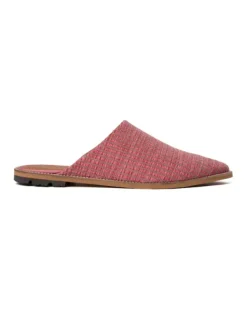 Mos Mosh - Doha Raffia Flat pistokkaat, camellia rose