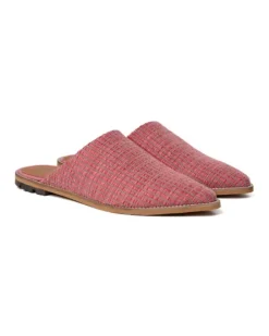 Mos Mosh - Doha Raffia Flat pistokkaat, camellia rose