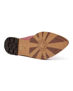 Mos Mosh - Doha Raffia Flat pistokkaat, camellia rose
