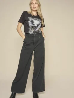 Mos Mosh - Gobi Pleat Jeans long, black