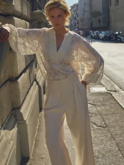 Mos Mosh - Kay Carli housut, ecru long