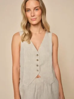 Mos Mosh - Melka Tili pellavaliivi, cement