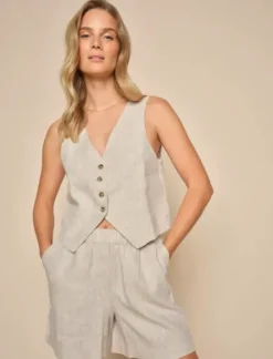 Mos Mosh - Melka Tili pellavaliivi, cement