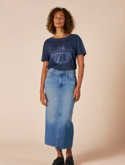 Mos Mosh - Mella pitkä farkkuhame, blue