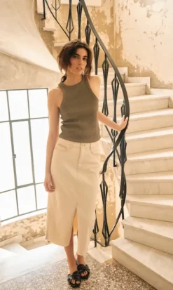 Mos Mosh - Mella pitkä farkkuhame, nature