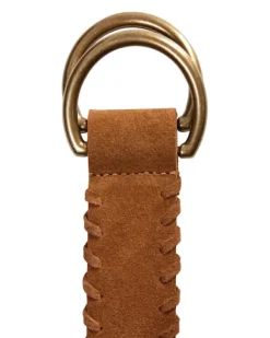 Mos Mosh - Punottu mokkavyö, cognac