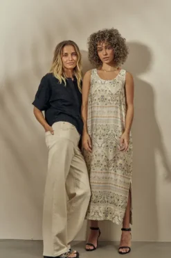 Mos Mosh - Relee Natural housut, white regural