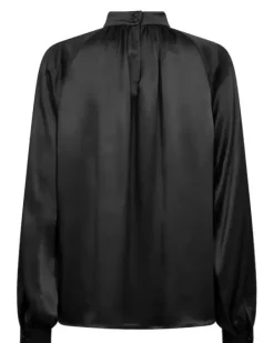 Mos Mosh - Sille Glossi Blouse, Black