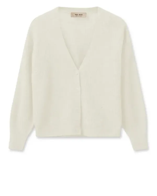 Mos Mosh - Thora lyhyt neuletakki, ecru