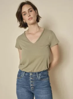 Mos Mosh - Tulli Basic t-paita v-kaulus, mermaid