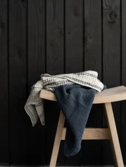 Tell Me More Nella vohvelipyyhe 50x70, blue stripe