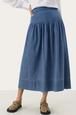 Part Two Nellia hame, medium blue denim