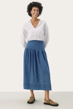 Part Two Nellia hame, medium blue denim